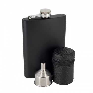 Logotrade promotional giveaway picture of: Hip flask MADONIE Schwarzwolf