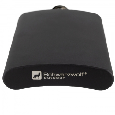 Logo trade corporate gifts image of: Hip flask MADONIE Schwarzwolf