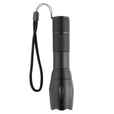 Logo trade business gifts image of: Flashlight DELGADA Schwarzwolf
