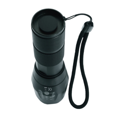 Logo trade business gift photo of: Flashlight DELGADA Schwarzwolf
