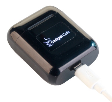 Logo trade promotional giveaways image of: Wireless earbuds with light up logo