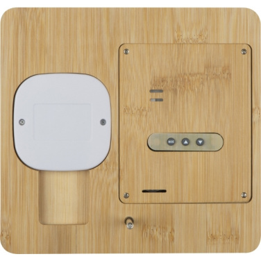 Logo trade promotional products image of: Bamboo weather station GRANADA