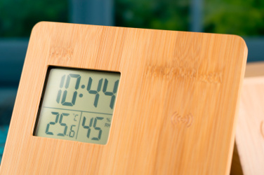 Logo trade business gifts image of: Bamboo weather station GRANADA