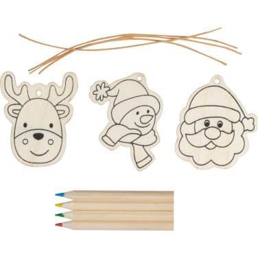 Logotrade advertising product image of: Christmas tree tag painting set DRESDEN