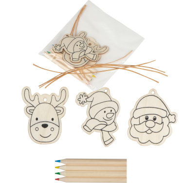Logo trade promotional products picture of: Christmas tree tag painting set DRESDEN
