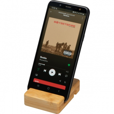Logotrade corporate gift image of: Bamboo smartphone holder SAN SEBASTIAN