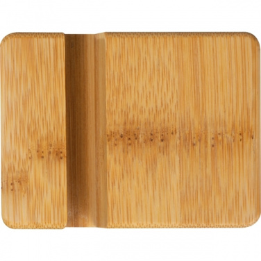 Logo trade corporate gifts picture of: Bamboo smartphone holder SAN SEBASTIAN