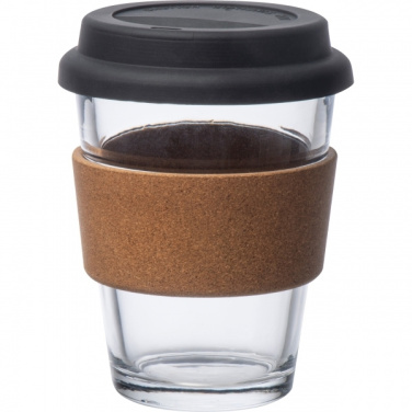 Logotrade promotional item picture of: Glass drinking cup WROCŁAW 350ml