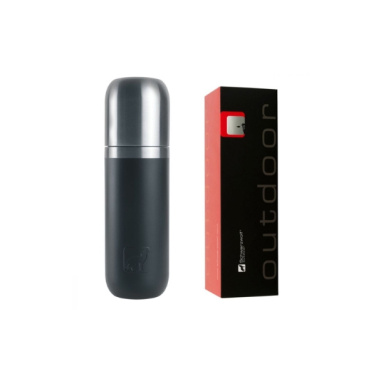 Logotrade promotional merchandise image of: Vacuum bottle DINARA Schwarzwolf