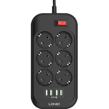 Logo trade promotional product photo of: Power strip with USB ports