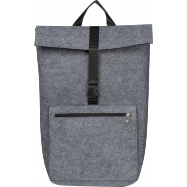 Logo trade promotional products image of: RPET Felt Backpack BIRMINGHAM