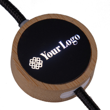 Logo trade promotional item photo of: 4in1 long wooden cable with elighted logo for engraving