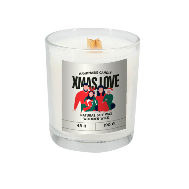 Logo trade advertising product photo of: Soy candle 190g Christmas love