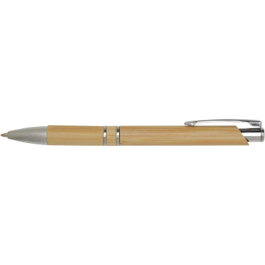 Logo trade business gift photo of: Wicker bamboo ballpoint pen