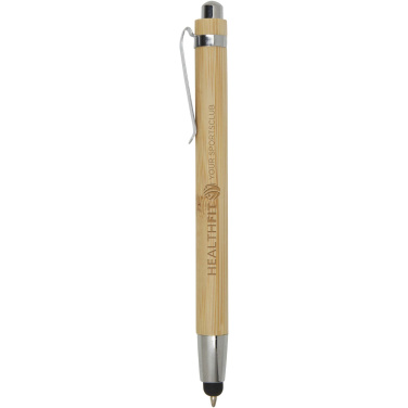 Logo trade promotional giveaways picture of: Elm bamboo ballpoint pen