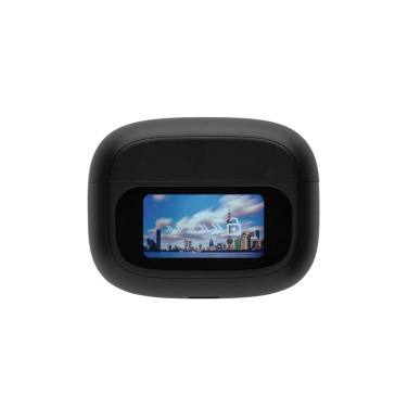 Logo trade promotional items image of: Airtune RCS recycled plastic ANC earbuds with touch screen
