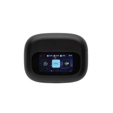 Logo trade promotional items image of: Airtune RCS recycled plastic ANC earbuds with touch screen