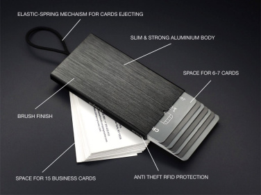 Logo trade promotional merchandise image of: RFID credit and business card holder 126615500