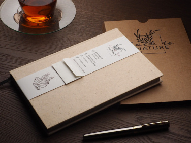 Logo trade promotional merchandise photo of: Recycled Banana Notebook 209734200