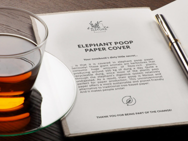 Logo trade advertising products image of: Recycled Elephant Poo Notebook 209734400