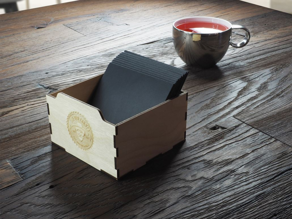 Logo trade business gifts image of: Coaster box 1206121