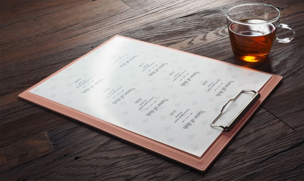 Logo trade promotional merchandise picture of: Clipboard menu 1028094