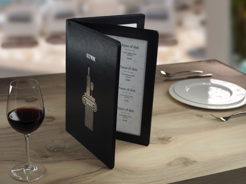 Logo trade promotional merchandise picture of: Menu cover 1065119