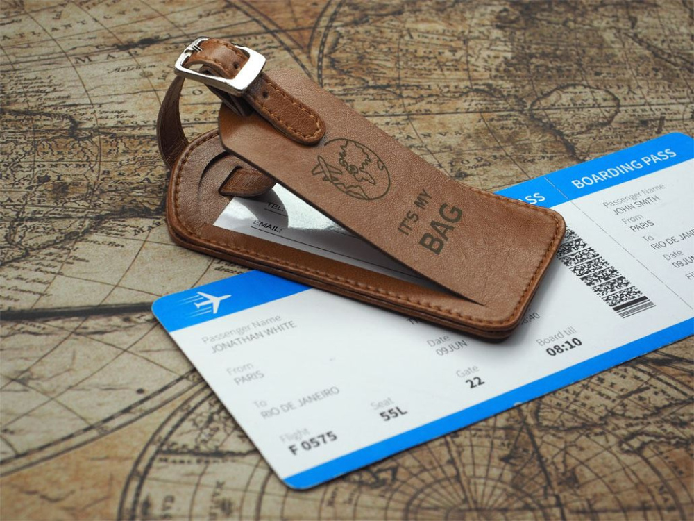 Logo trade business gift photo of: Luggage tag 1155119
