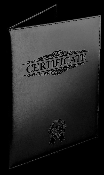 Logo trade promotional giveaway photo of: Certificate cover 152019