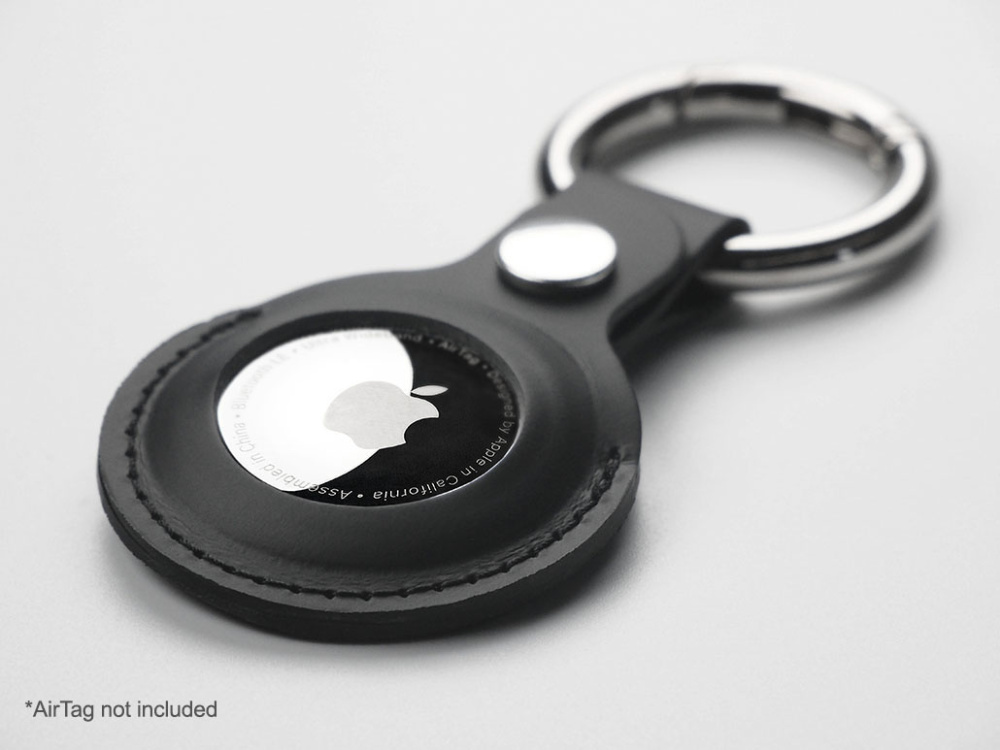 Logo trade business gifts image of: Keyring with holder for AirTag 1914094