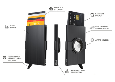 Logo trade promotional product photo of: RFID credit card case with holder for AirTag 2163155