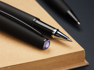 Logo trade promotional merchandise image of: Amethyst Pen set  1288036