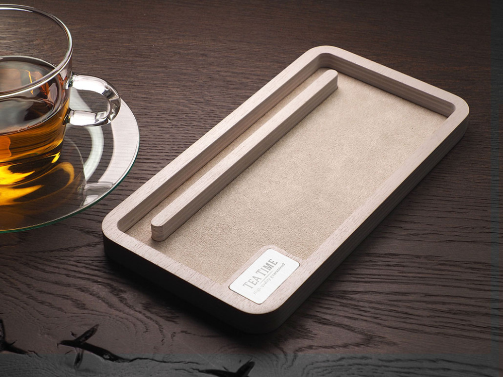 Logo trade business gifts image of: Wooden desk organiser 1818121
