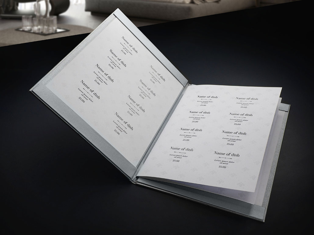 Logo trade corporate gifts image of: Menu cover 1679280