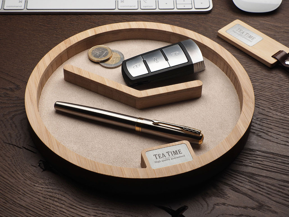 Logo trade promotional gift photo of: Wooden desk organiser 1817292