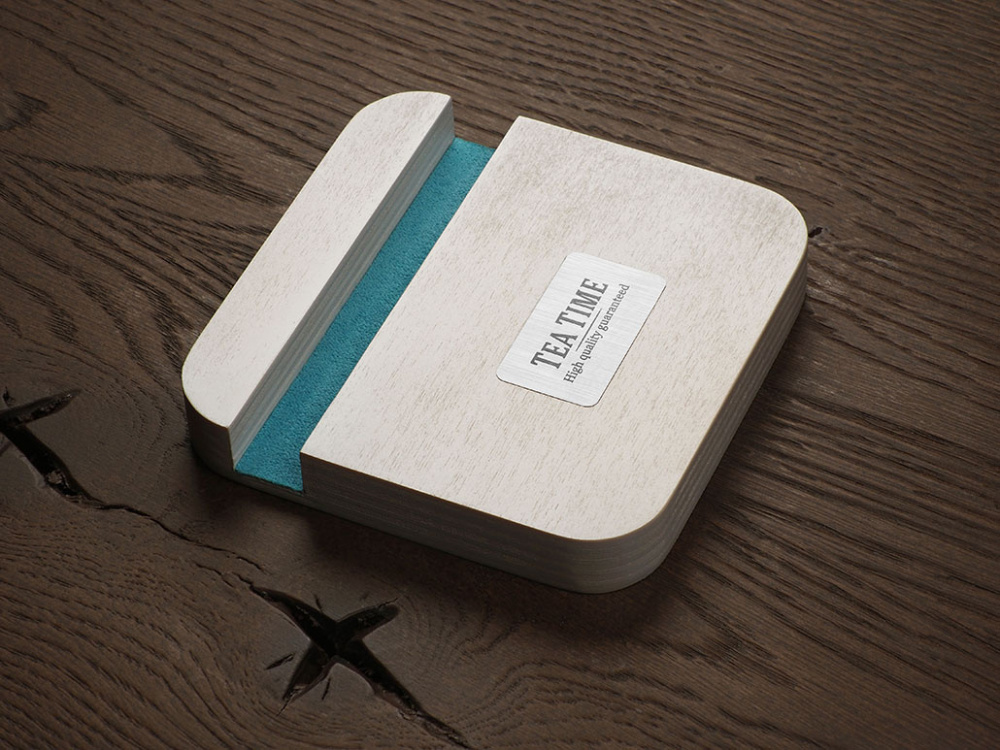 Logo trade promotional item photo of: Wooden telephone stand 1847121