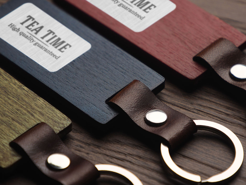 Logo trade corporate gift photo of: Wooden keyring 1853121