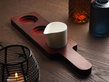 Logo trade corporate gifts image of: Wooden 3 Shot Serving Board 1863121