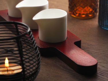 Logo trade promotional giveaways image of: Wooden 3 Shot Serving Board 1863121