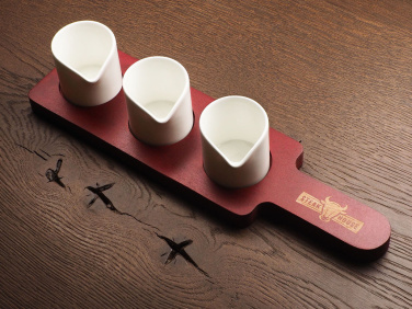 Logotrade promotional products photo of: Wooden 3 Shot Serving Board 1863121