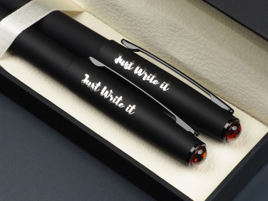 Logo trade corporate gifts picture of: Amber Pen set  1235036