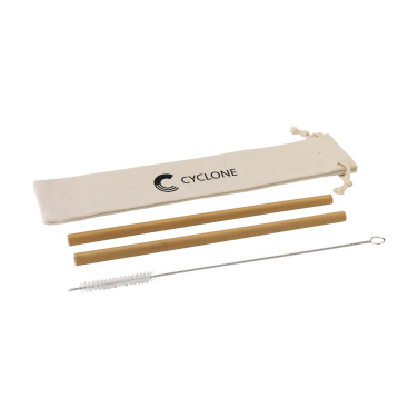 Logotrade promotional merchandise picture of: ECO Bamboe Straw Set bamboo straws
