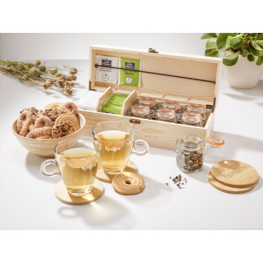 Logotrade promotional product image of: Bamboo Coaster Set