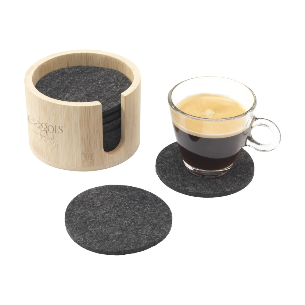 Logo trade promotional merchandise photo of: Cody Felt Coaster Set