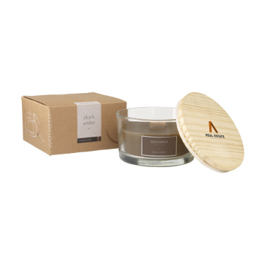 Logotrade promotional gift image of: Wooosh Flame Scented Candle Dark Amber