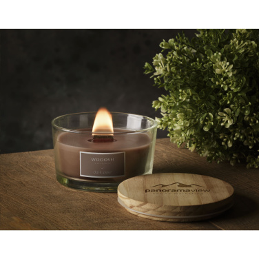 Logo trade promotional merchandise photo of: Wooosh Flame Scented Candle Dark Amber