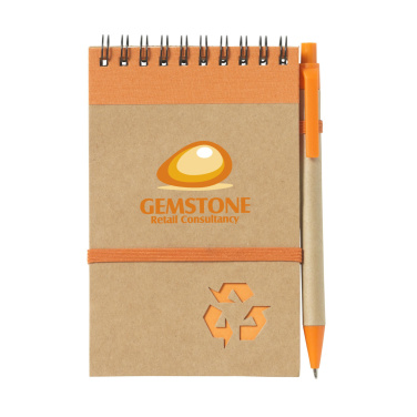 Logo trade promotional giveaways image of: RecycleNote-M Paper notebook