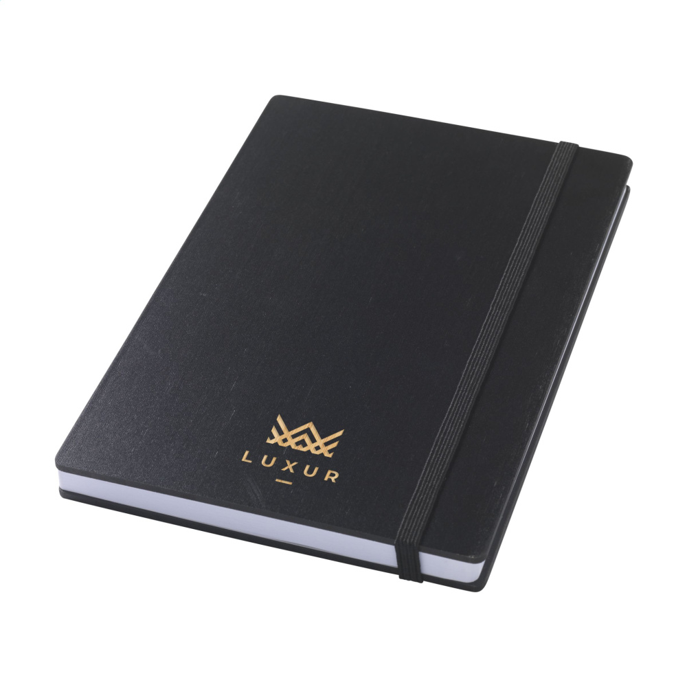 Logotrade corporate gift image of: Bamboo Journal Naked Spine Paper Notebook Black A5