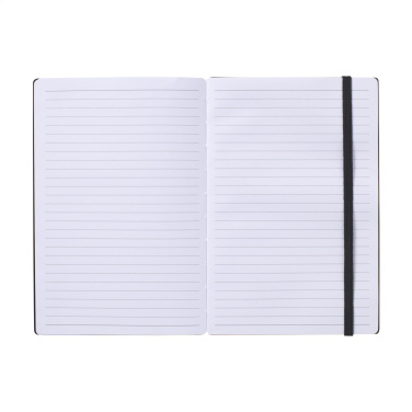 Logo trade business gifts image of: Bamboo Journal Naked Spine Paper Notebook Black A5