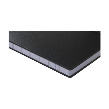 Logotrade promotional gift picture of: Bamboo Journal Naked Spine Paper Notebook Black A5